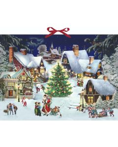 Coppenrath Victorian style Village on the Hill Scene Traditional Advent Calendar 72258