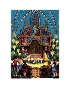 Richard Sellmer Traditional Advent Calendar Church Nativity Scene 815 (