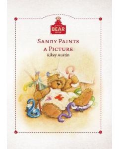 Alice's Bear Shop Illustration of Sandy from the storybook Sandy Paints a Picture