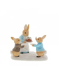 Beatrix Potter Mrs. Rabbit with a Christmas Pudding A30255