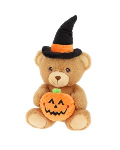 Halloween Teddy Bear with Witches Hat and Pumpkin EH2816