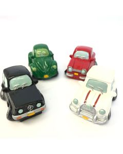 Miniature Ceramic Vehicle Paperweight Set of 4 Cars 1