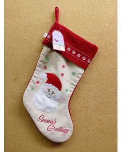 24138 Father Christmas 'Seasons Greetings' Christmas Stocking