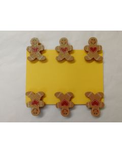 GB1 Pack of 6 Gingerbread Men Decorative Christmas Clips