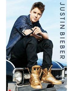 Justin Bieber Sitting on Car Poster LP1558