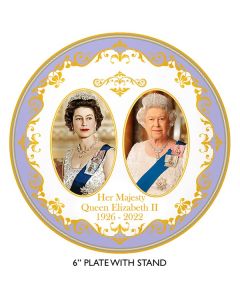 Commemorative Queen Elizabeth II medium plate in gift box (6 inches / 15cm) LP18206