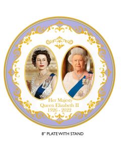 Commemorative Queen Elizabeth II large plate in gift box (8 inches / 20cm) LP18207