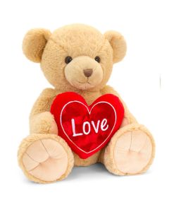 Keel Toys Teddy Bear Snuggles "Love" Bear, Brown 45cm SV2155