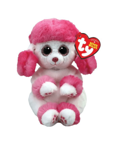 TY Heartily Pink Poodle Valentine Beanie Bellie 15cm 41046