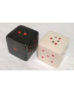 CS09411 Black and White Dice Salt and Pepper Shakers