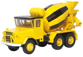 Yellow and black cement mixer model