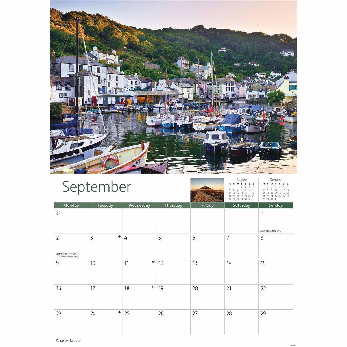 Cornwall A4 Calendar 2025
