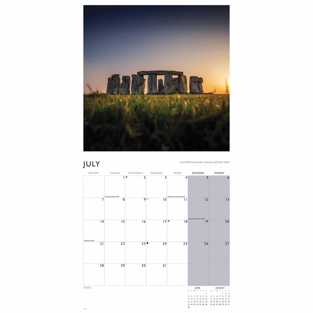 English Heritage Stonehenge Wall Calendar 2025, Carousel Calendars 250320 English Heritage Calendar 2025