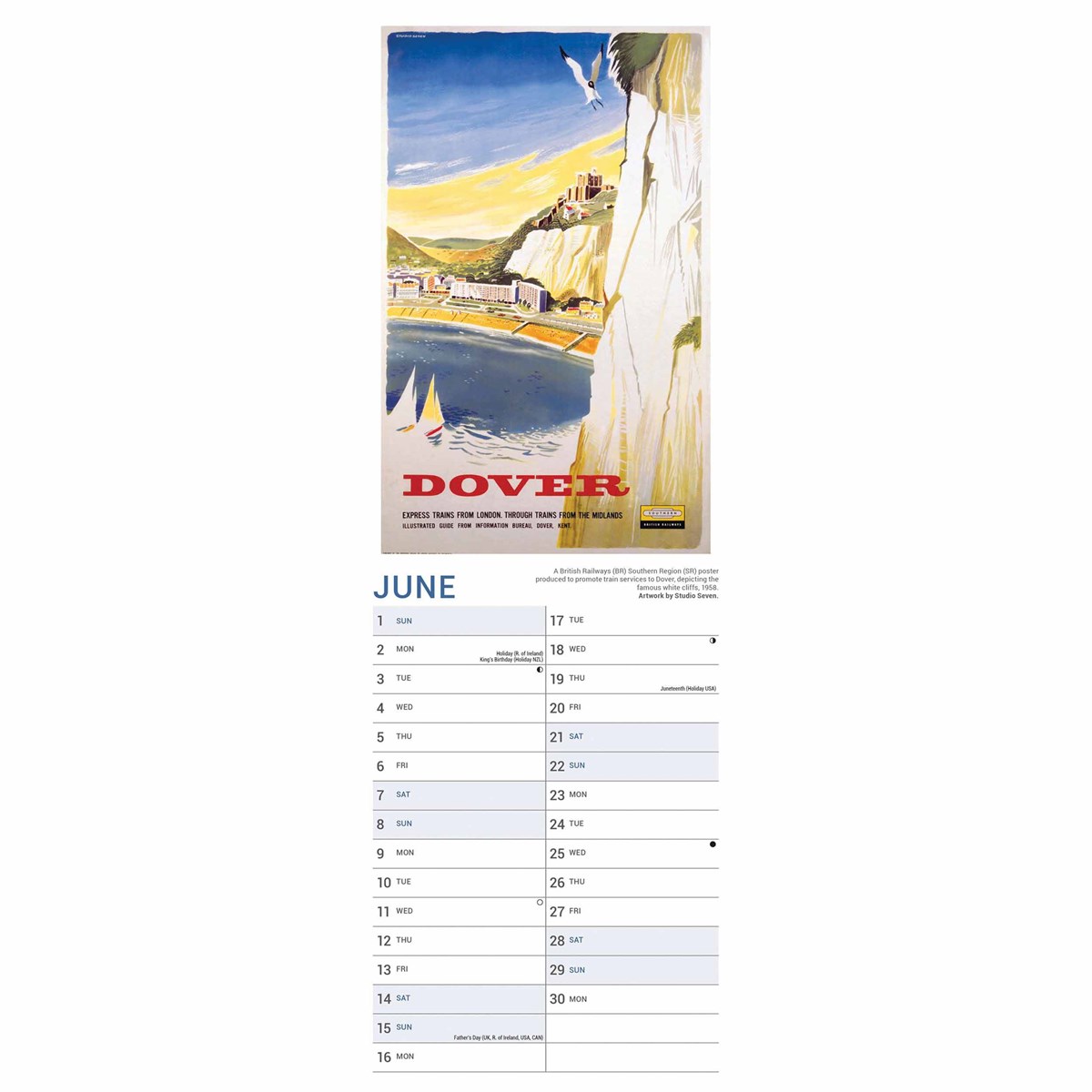 National Railway Museum Railway Poster Art Slim Calendar 2025, Carousel Railway Poster Calendar 2025